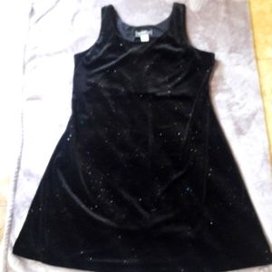 NEW black evening dress velour with sparkles 18